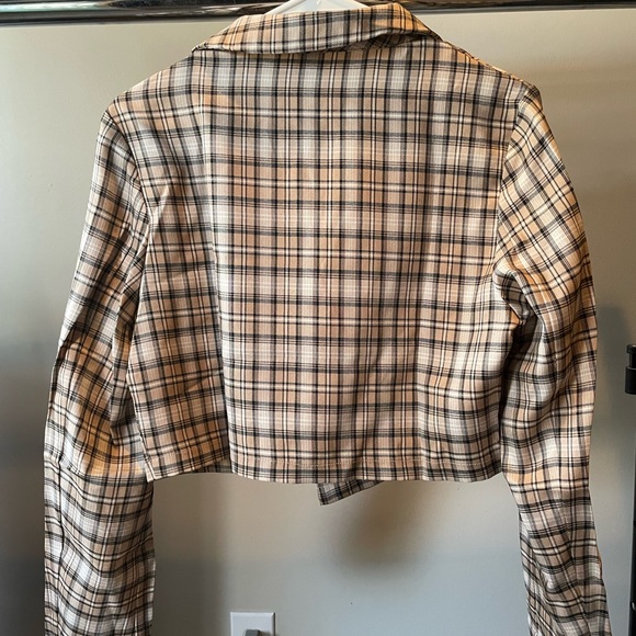 Cropped plaid 90s blazer - Picture 3 of 3